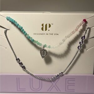 Luxe Silver and Purple Gemstone Necklace